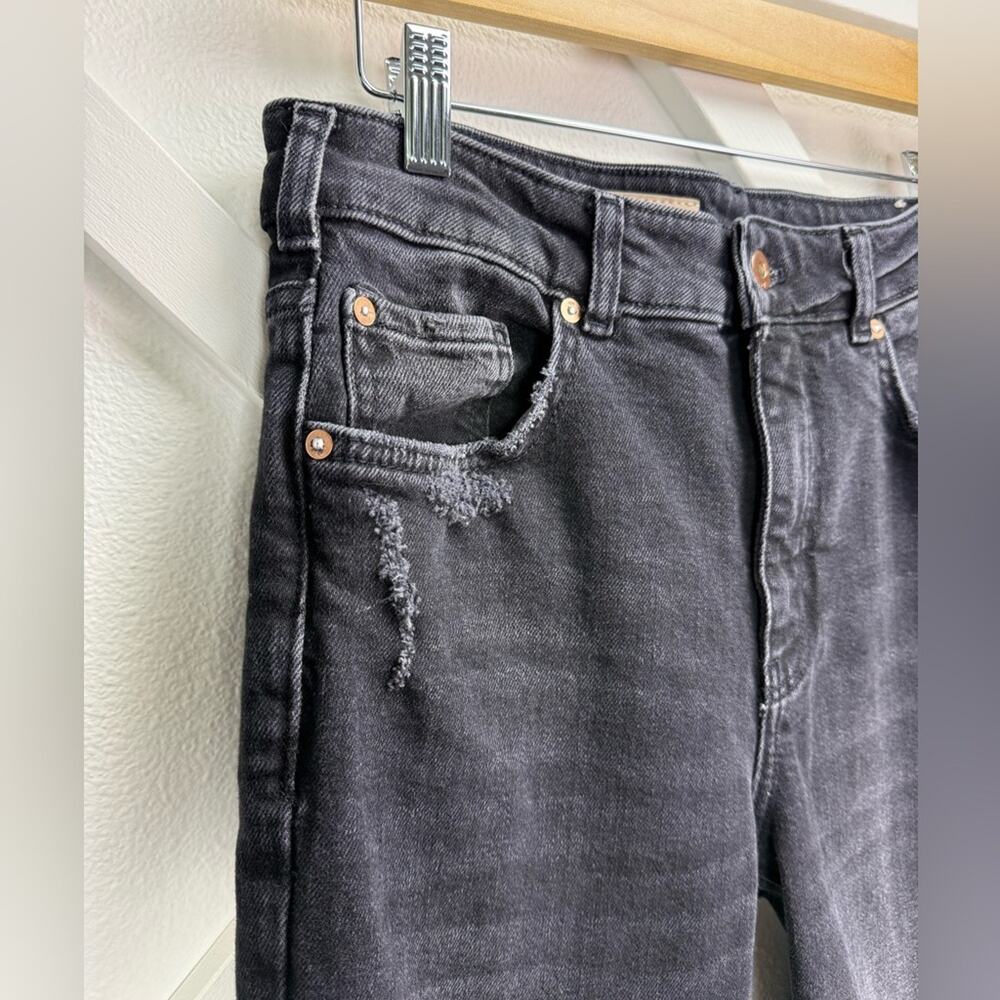 Anthropologie Pilcro The Vintage Straight Jeans Black Raw Hem Size 29 - Picture 4 of 12